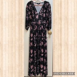 Ellos Floral Knit Tie-Back Maxi - NWOT size 22/24